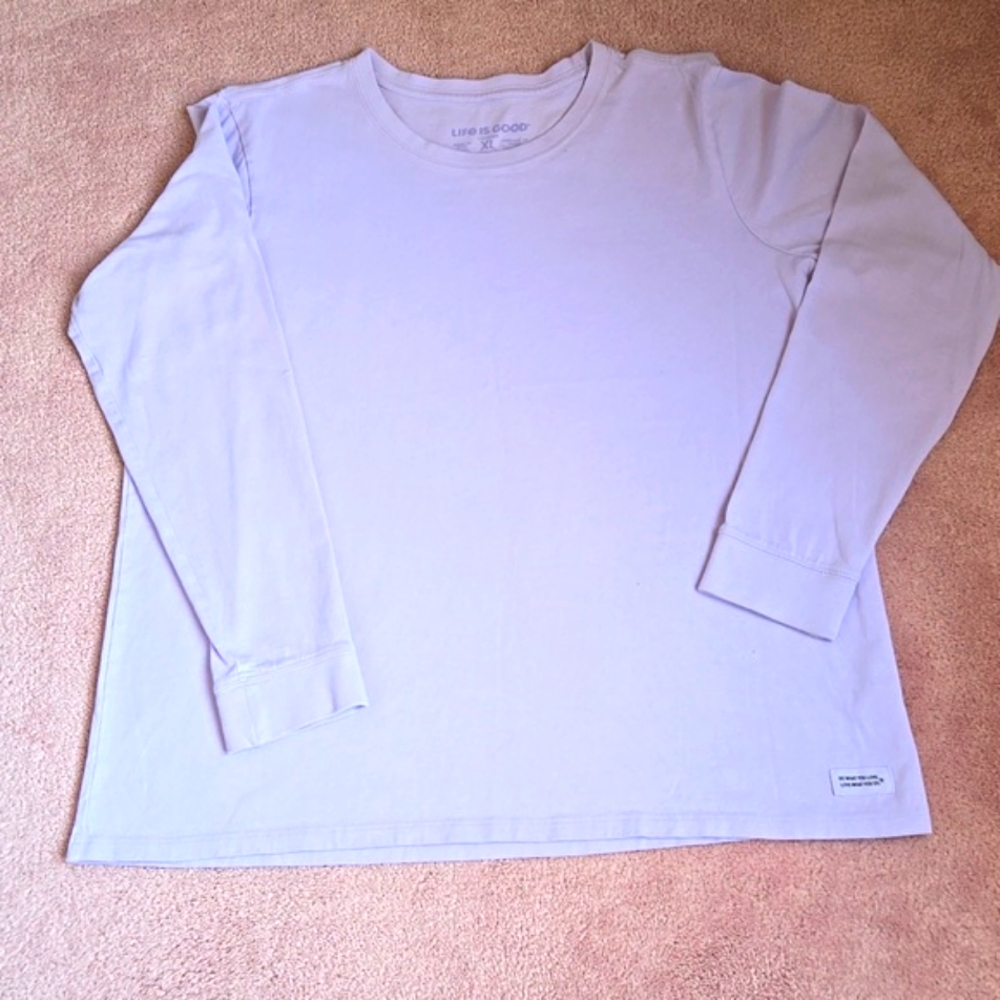 Life Is Good. XL Lavender Long Sleeve Shirt. Excellent condition - Picture 2 of 5